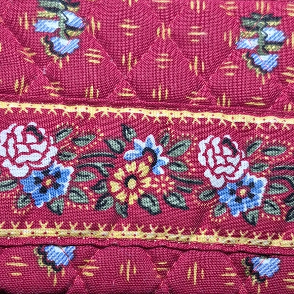 Vintage 90s Vera Bradley Provincial Red Coin Purse ID Holder Zip Top ,4.5"×4" - Picture 9 of 9